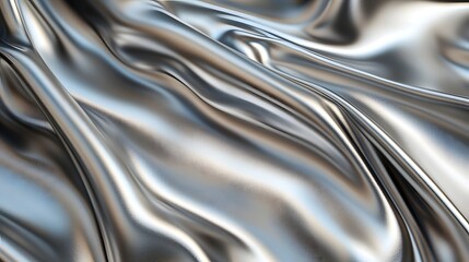 Elegant Pewter Toned Metallic Texture with Smooth Flowing Waves and Subtle Imperfections