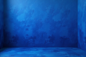 Royal Blue Textured Wall and Floor: Majestic and Calming Artistic Background