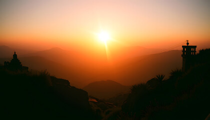 Spiritual energy, retro style, with white tones