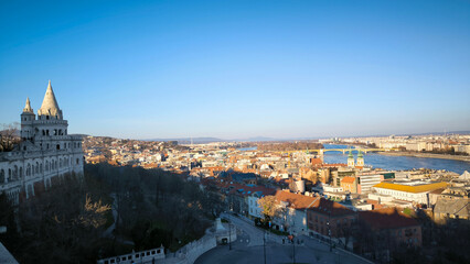 Obraz premium panoramic view of Budapest by the Danube river