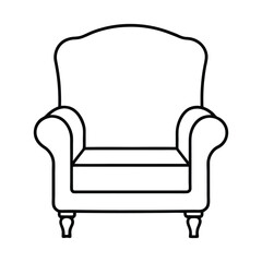 black leather armchair isolated