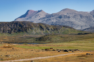 Beautiful town of Igaliku and surrounding area (South Greenland)