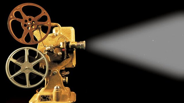 Retro Film Projector Running