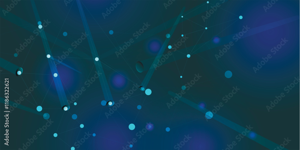 Poster Graphic abstract background. Connect visualization with dots and lines