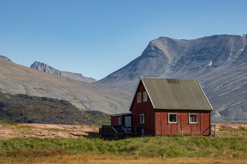 Obraz premium Beautiful town of Igaliku and surrounding area (South Greenland)