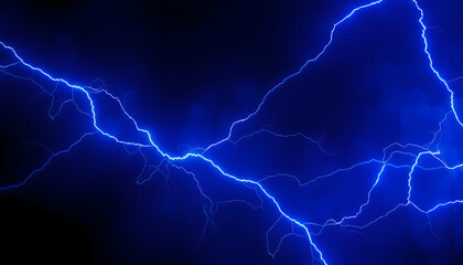 Blue lightning bolt, abstract plasma and energy background, magazine photoshoot, with white tones