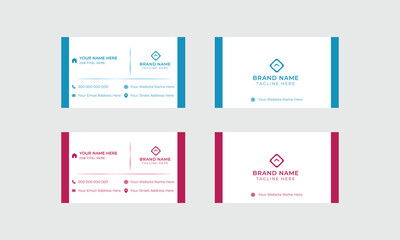 Simple Minimalistic Creative Unique Business Card Template Design