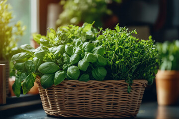 Naklejka premium Different types of vegetables and fruits Ai genertative