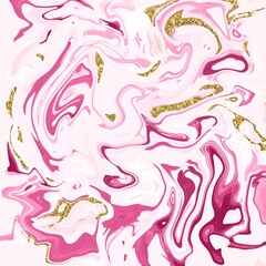 Pink and Gold Marble Texture, Abstract Digital Paper