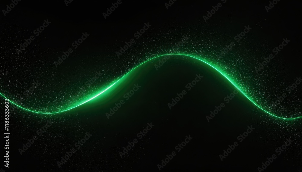 Poster green abstract sparkly background with soft waves and sparkles neon soft futuristic banner 5