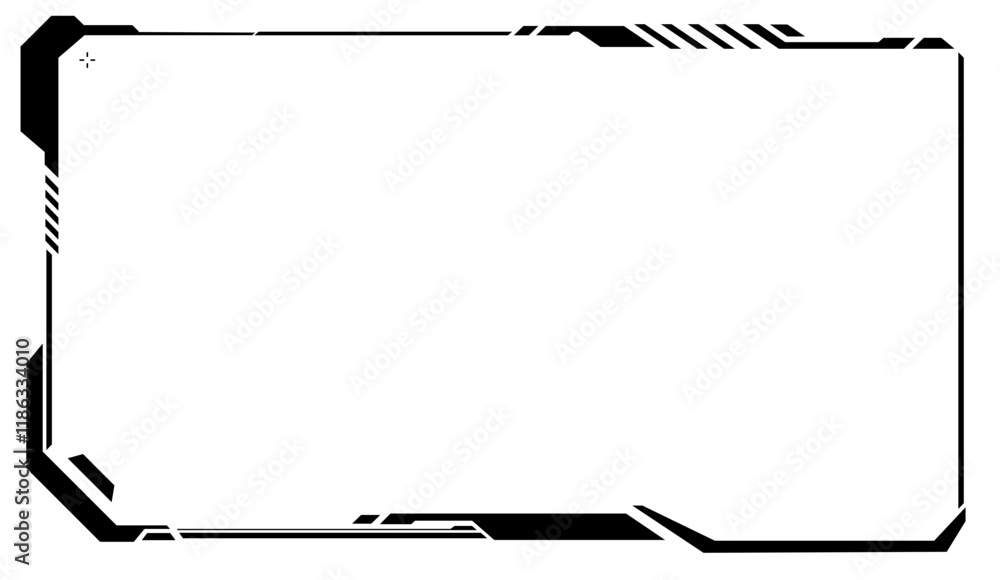 Poster digital technology style line and element