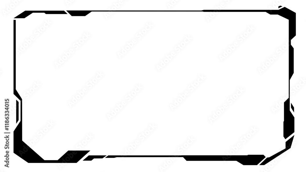 Poster digital technology style line and element