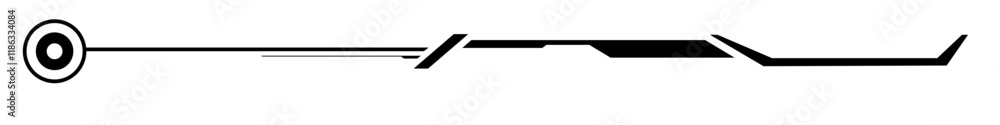 Poster digital technology style line and element