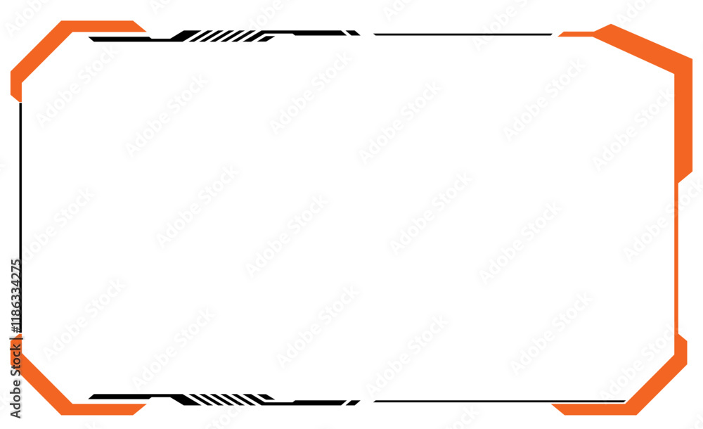 Poster digital technology style line and element
