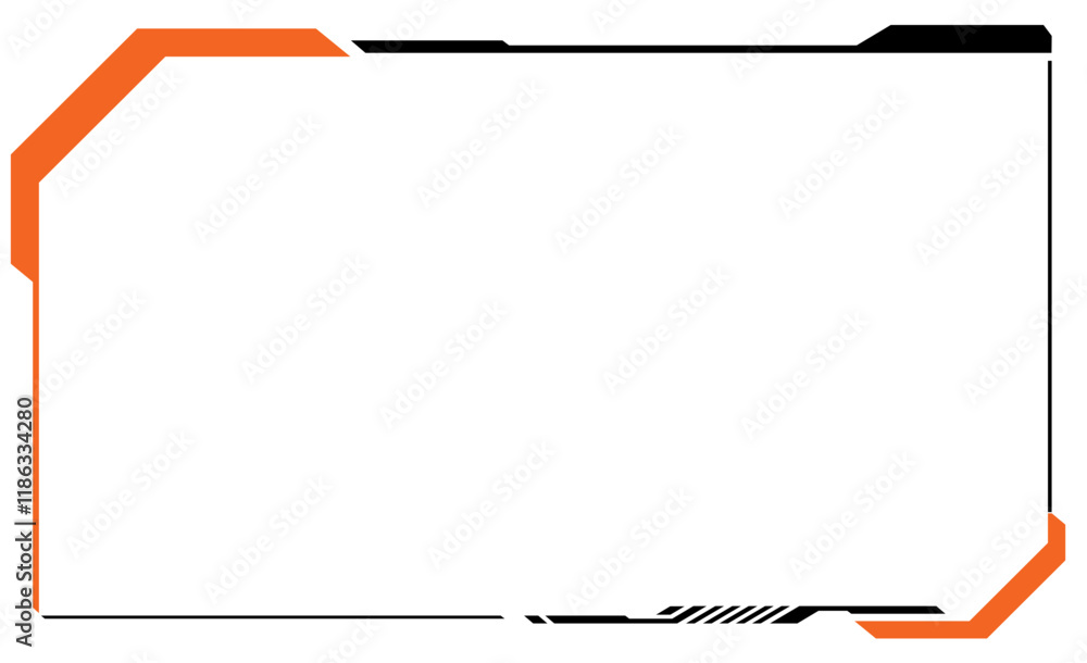 Poster digital technology style line and element