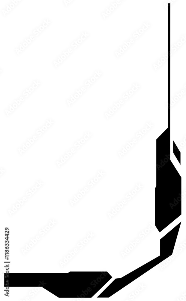 Poster digital technology style line and element