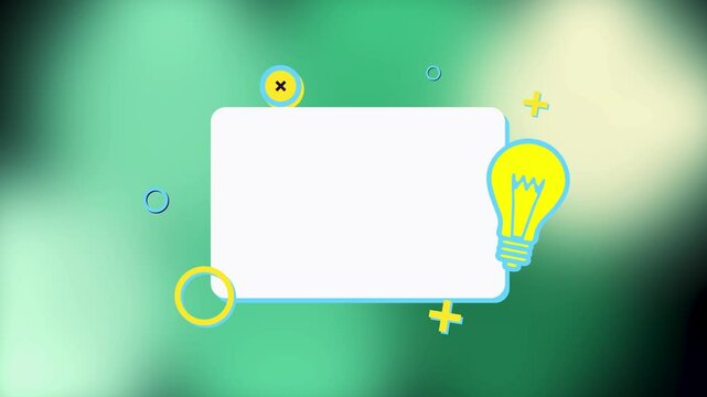 white banner for text, information. ALPHA channel animation. Text space, text placement for Marketing and advertising animated video with copy space