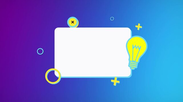 white banner for text, information. ALPHA channel animation. Text space, text placement for Marketing and advertising animated video with copy space