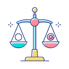 gender equality scales vector icon, women’s day vector illustration - simple illustration of gender equality scales perfect for logos, and holidays -themed designs.