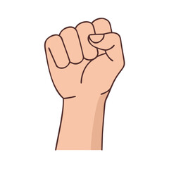 raised fist vector icon, women’s day vector illustration - simple illustration of raised fist perfect for logos, and holidays -themed designs.