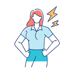 woman in power pose vector icon, women’s day vector illustration - simple illustration of woman in power pose perfect for logos, and holidays -themed designs.