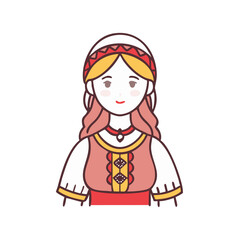 woman in traditional clothing vector icon, women’s day vector illustration - simple illustration of woman in traditional clothing perfect for logos, and holidays -themed designs.