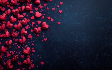 Saint Valentines Day navy blue background