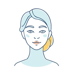 woman s face vector icon, women’s day vector illustration - simple illustration of woman s face perfect for logos, and holidays -themed designs.