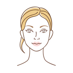 woman s face vector icon, women’s day vector illustration - simple illustration of woman s face perfect for logos, and holidays -themed designs.
