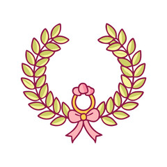 women s victory wreath vector icon, women’s day vector illustration - simple illustration of women s victory wreath perfect for logos, and holidays -themed designs.