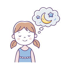 young girl with dreams vector icon, women’s day vector illustration - simple illustration of young girl with dreams perfect for logos, and holidays -themed designs.