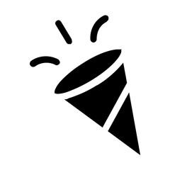black and white Confetti icon