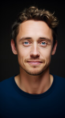 Obraz premium Captivating Close-up Portrait of British-American Actor JJ Feild