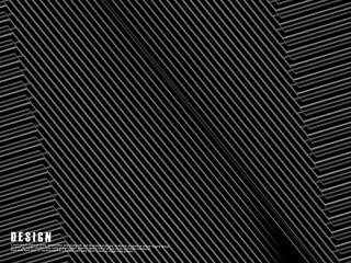 Black abstract background. Elegant dark diagonal shape elements. Modern luxury gray gradient abstract lines graphic design.