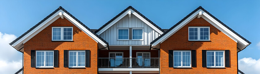 Brick House Facade Illustration