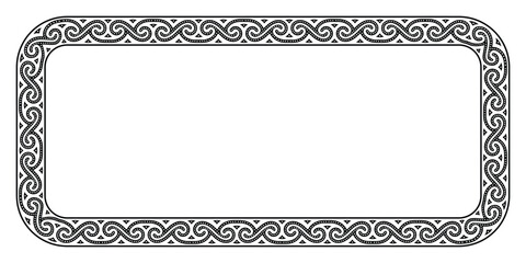 Elegant Frame with Ornamental Borders, Perfect for Certificates, Invitations, and Classic Design Layouts