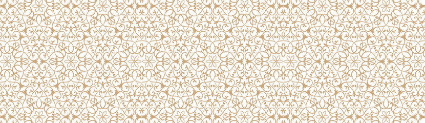 Elegant Islamic Pattern with Repeating Geometric Motifs, Ideal for Rugs, Wallpaper, and Decorative Panels