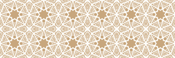 Elegant Islamic Pattern with Delicate Interwoven Stars and Geometric Motifs, Ideal for Ceramics, Wallpaper, and Art Projects