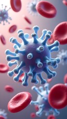 Fototapeta premium HMPV virus spreading all places 