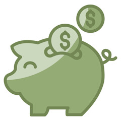 Piggy Bank Icon Element For Design
