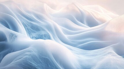 Obraz premium Abstract white swirling shapes with soft lighting generated AI