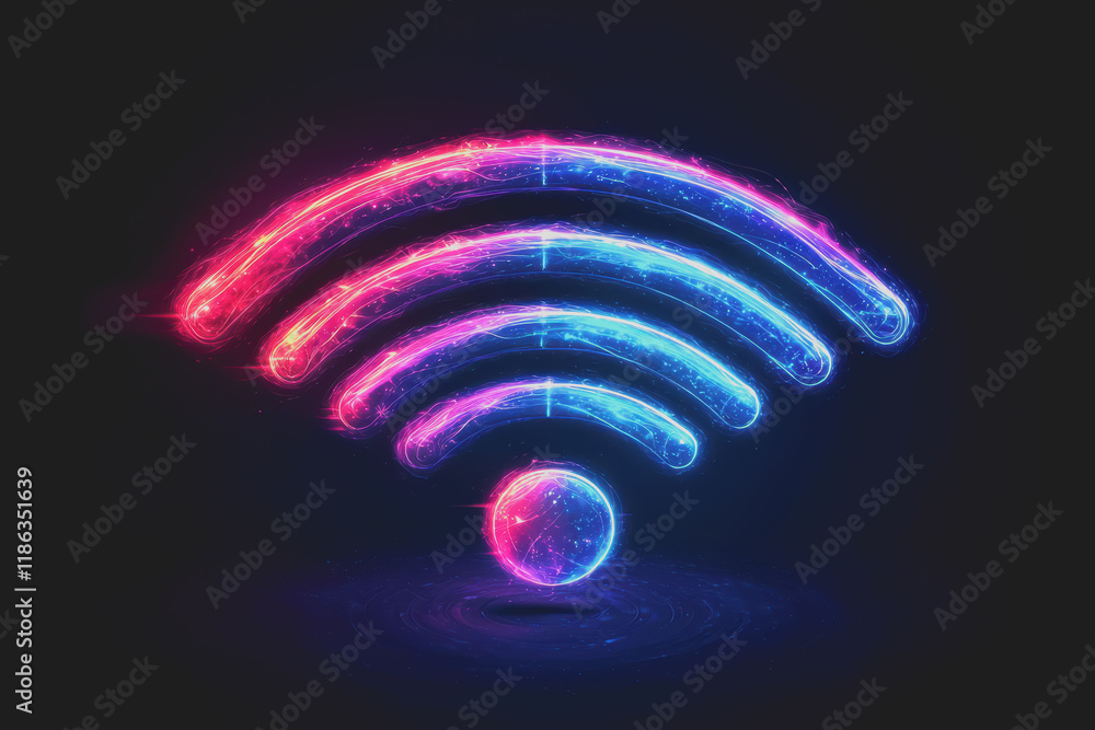 Aufkleber seamless wifi connectivity illustration with wifi symbols representing wireless internet networking 