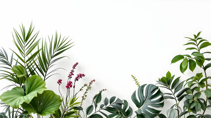 Plants border frame copy space area