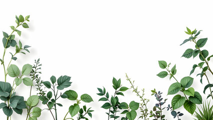 Plants border frame copy space area