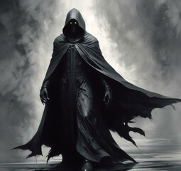 Illustration of dark wizard.