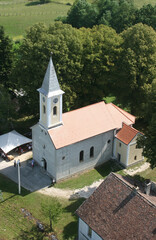 Fototapeta premium Parish Church of Saint Mary Magdalene in Prilisce, Croatia