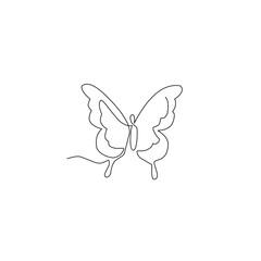 Butterfly continuous line art