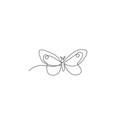 Butterfly continuous line art