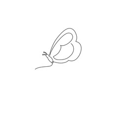 Butterfly continuous line art