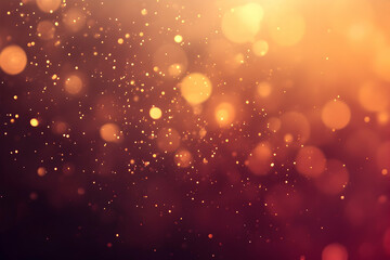 Fiery amber particles radiating outward on a muted burgundy and brown gradient background
